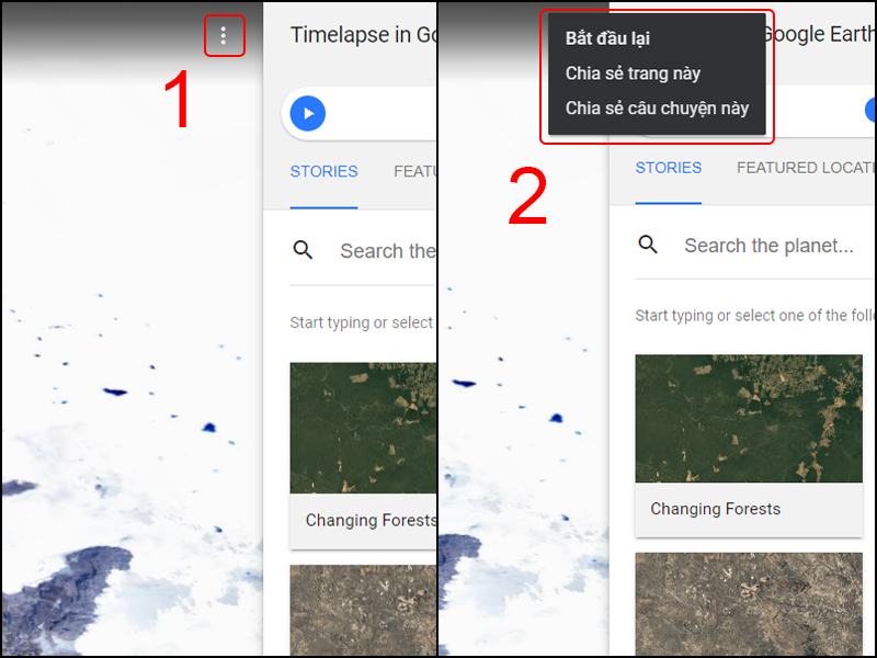 Một số tùy chọn trong Timelapse